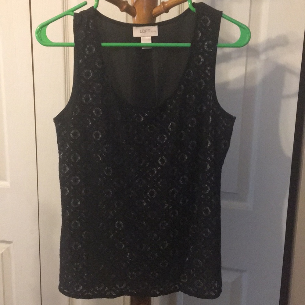 Black sleeveless Loft blouse